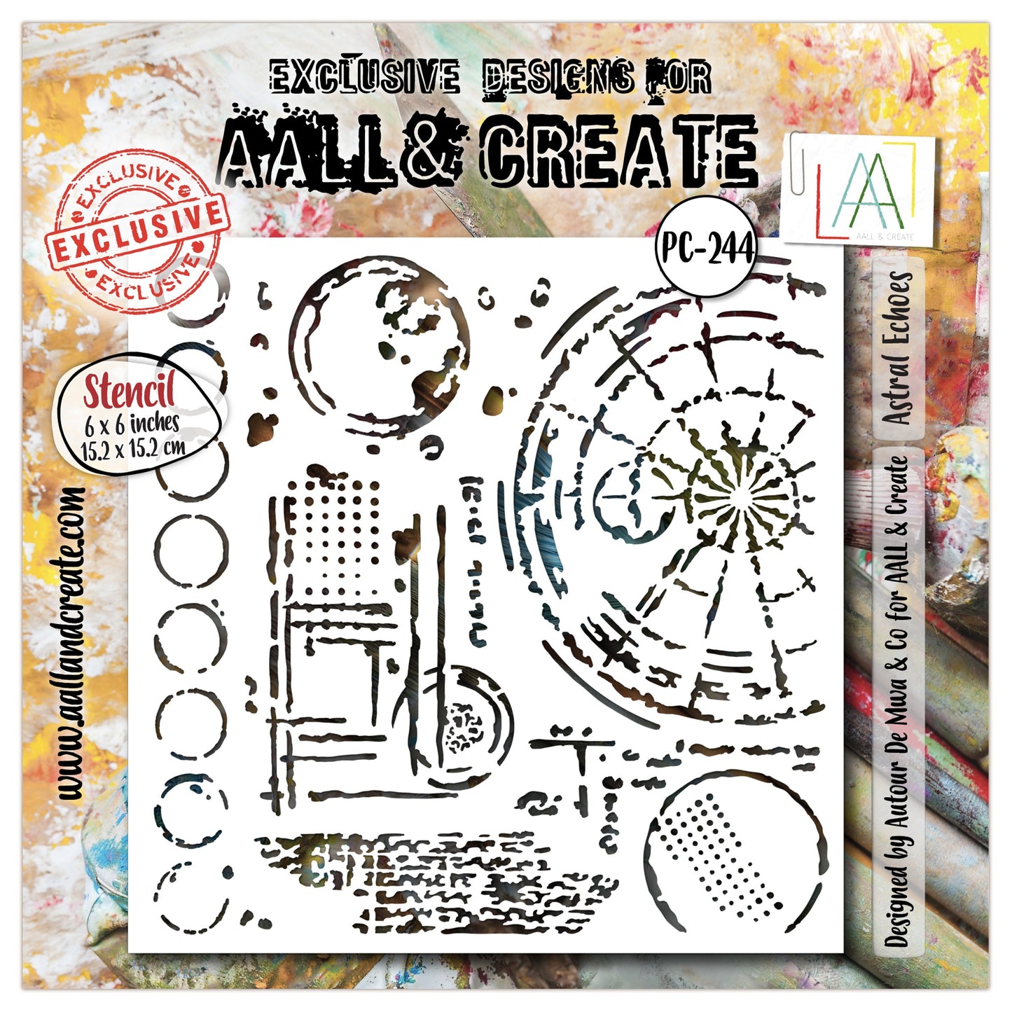 AALL And Create Stencil 6"X6"-Astral Echoes