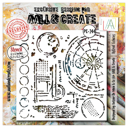 AALL And Create Stencil 6"X6"-Astral Echoes