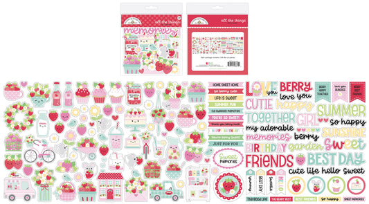 Doodlebug Odds & Ends All The Things Die Cuts-Berry Sweet