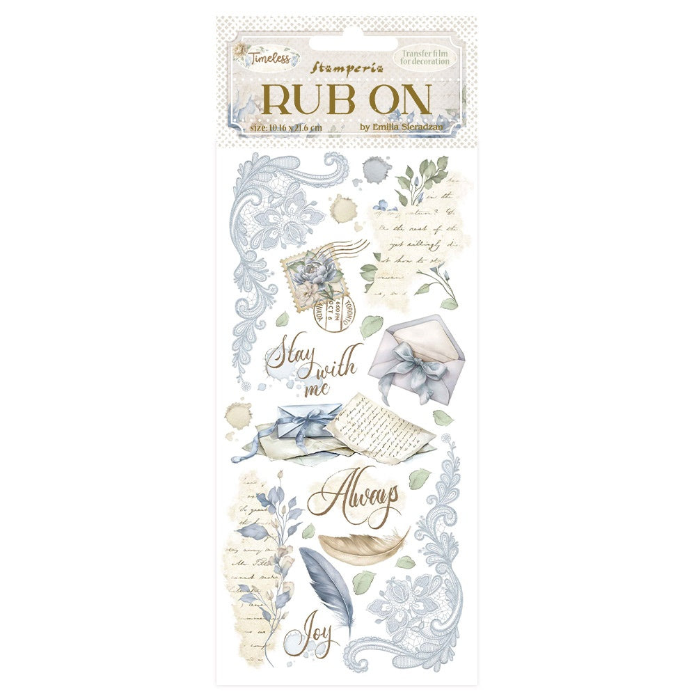 Stamperia Rub-On 4"X8.5"-Timeless Letters