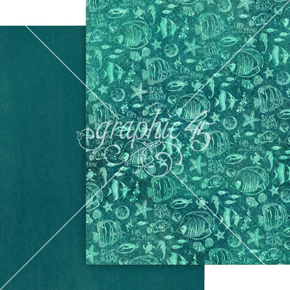 Graphic 45 Patterns & Solids Collection Pack 8.5"X11"-Seas The Day