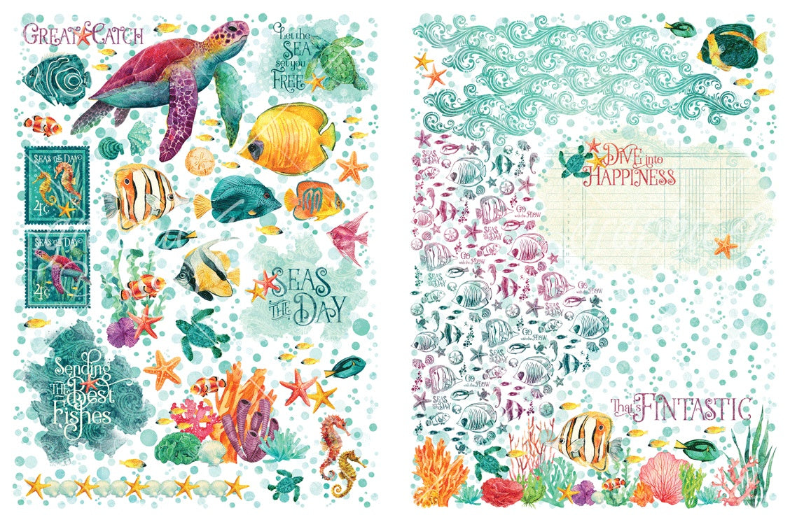 Graphic 45 Rub-On Transfers-Seas The Day