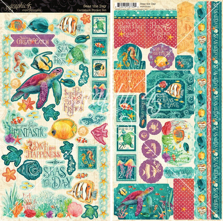 Graphic 45 Sticker Set-Seas The Day