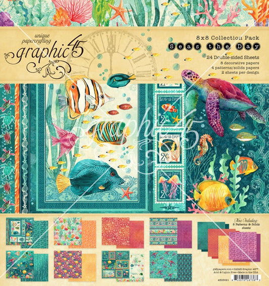 Graphic 45 Collection Pack 8"X8"-Seas The Day