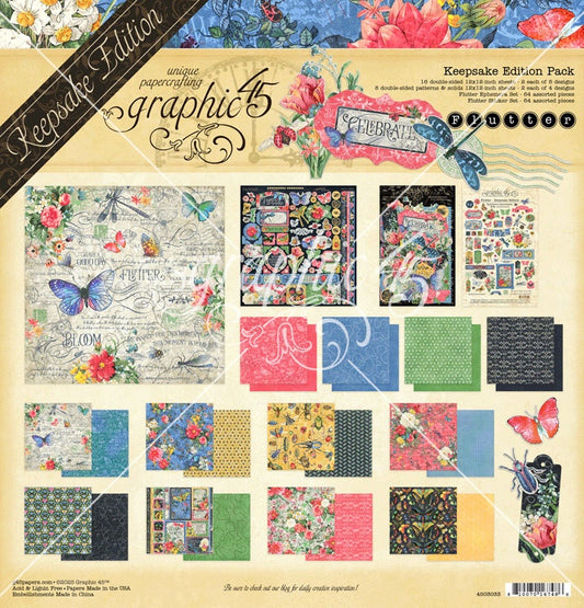 Graphic 45 Keepsake Edition Kit-Flutter