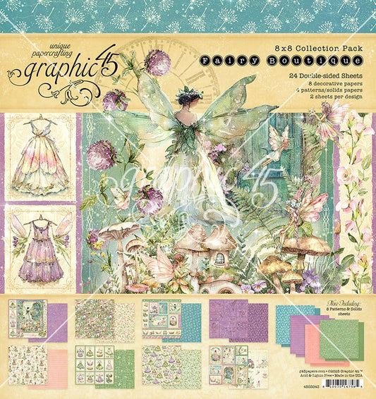 Graphic 45 Collection Pack 8"X8"-Fairy Boutique