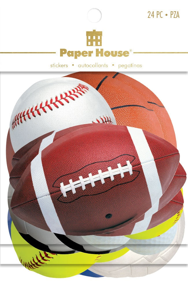 Paper House Self-Adhesive Die-Cuts -Sports Balls