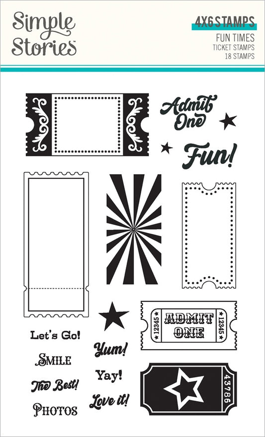 Fun Times Photopolymer Stamps-Tickets