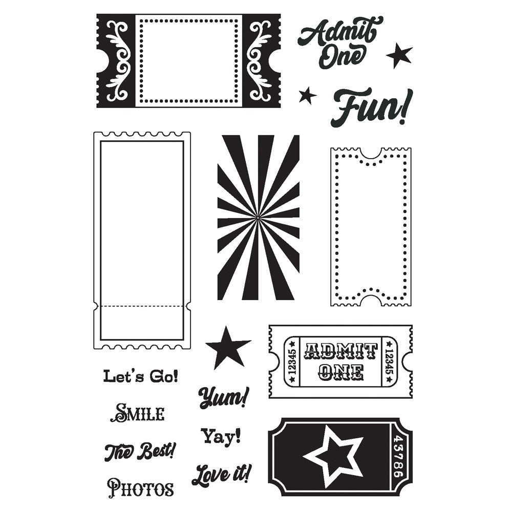 Fun Times Photopolymer Stamps-Tickets