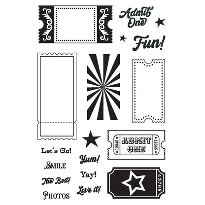 Fun Times Photopolymer Stamps-Tickets