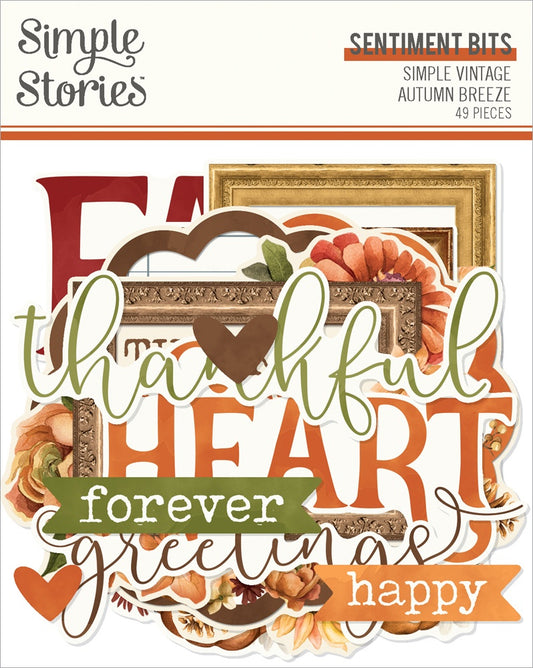 Simple Vintage Autumn Breeze Bits & Pieces Die-Cuts-Sentiment