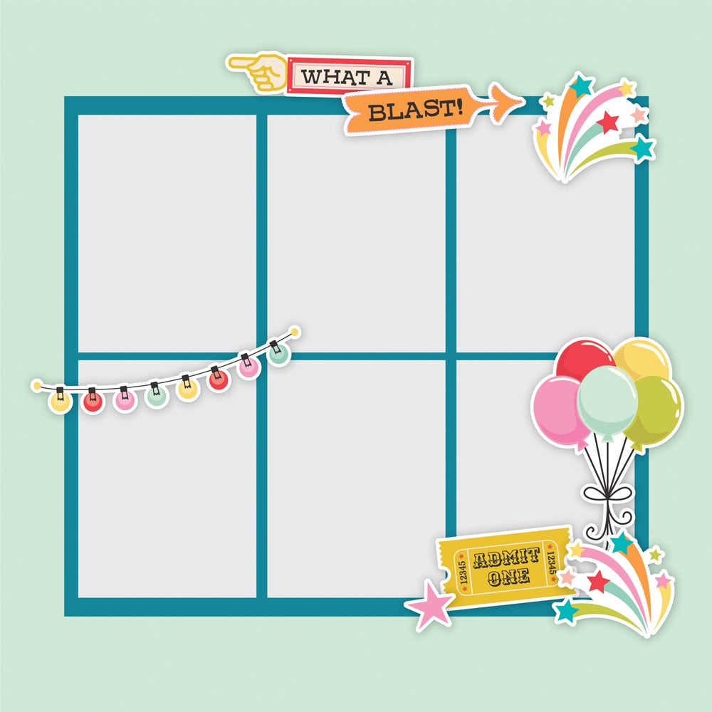 Simple Stories Glitter Enamel Dots 60/Pkg-Fun Times