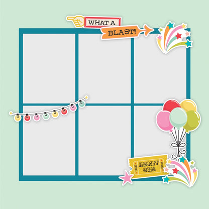 Simple Stories Glitter Enamel Dots 60/Pkg-Fun Times
