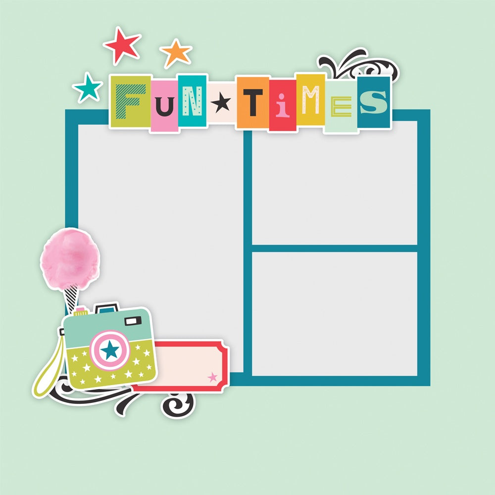 Simple Stories Glitter Enamel Dots 60/Pkg-Fun Times