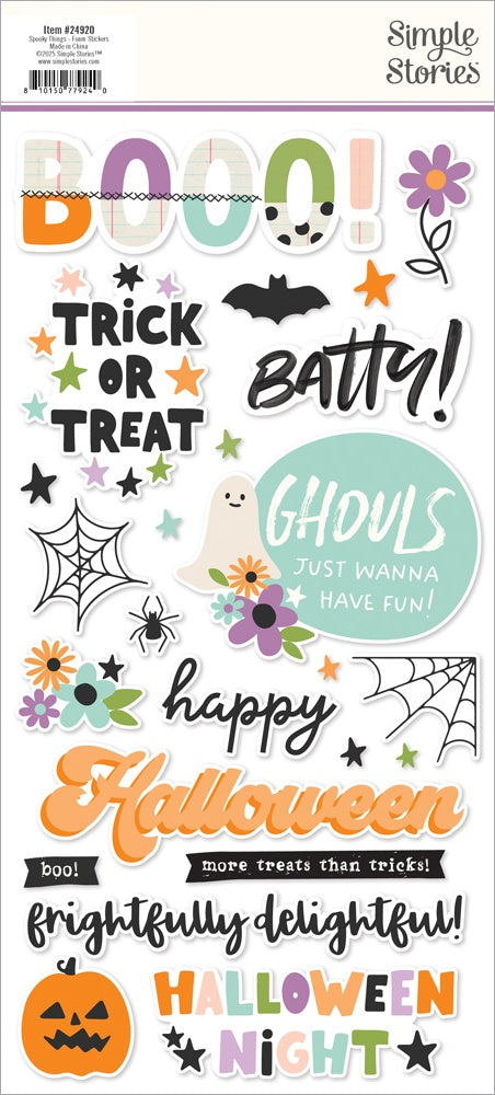 Simple Stories Foam Stickers-Spooky Things