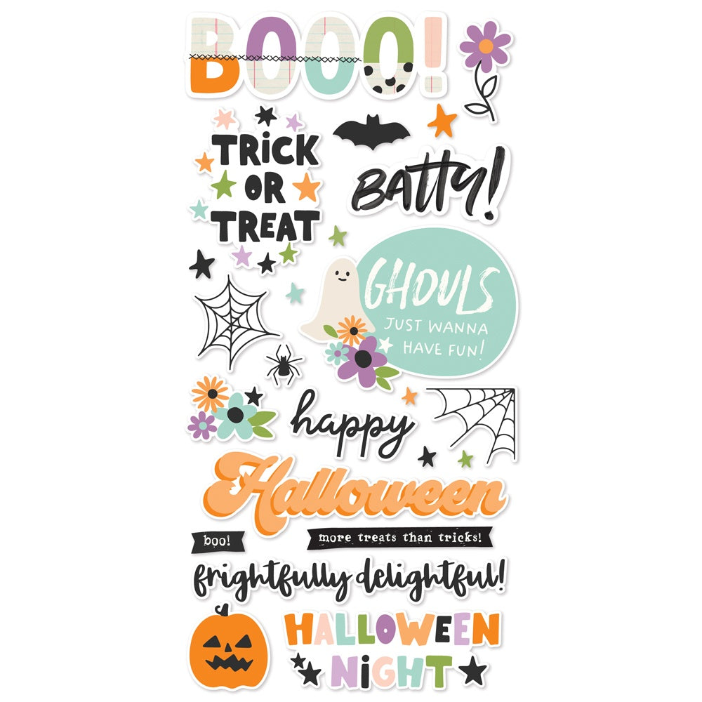 Simple Stories Foam Stickers-Spooky Things