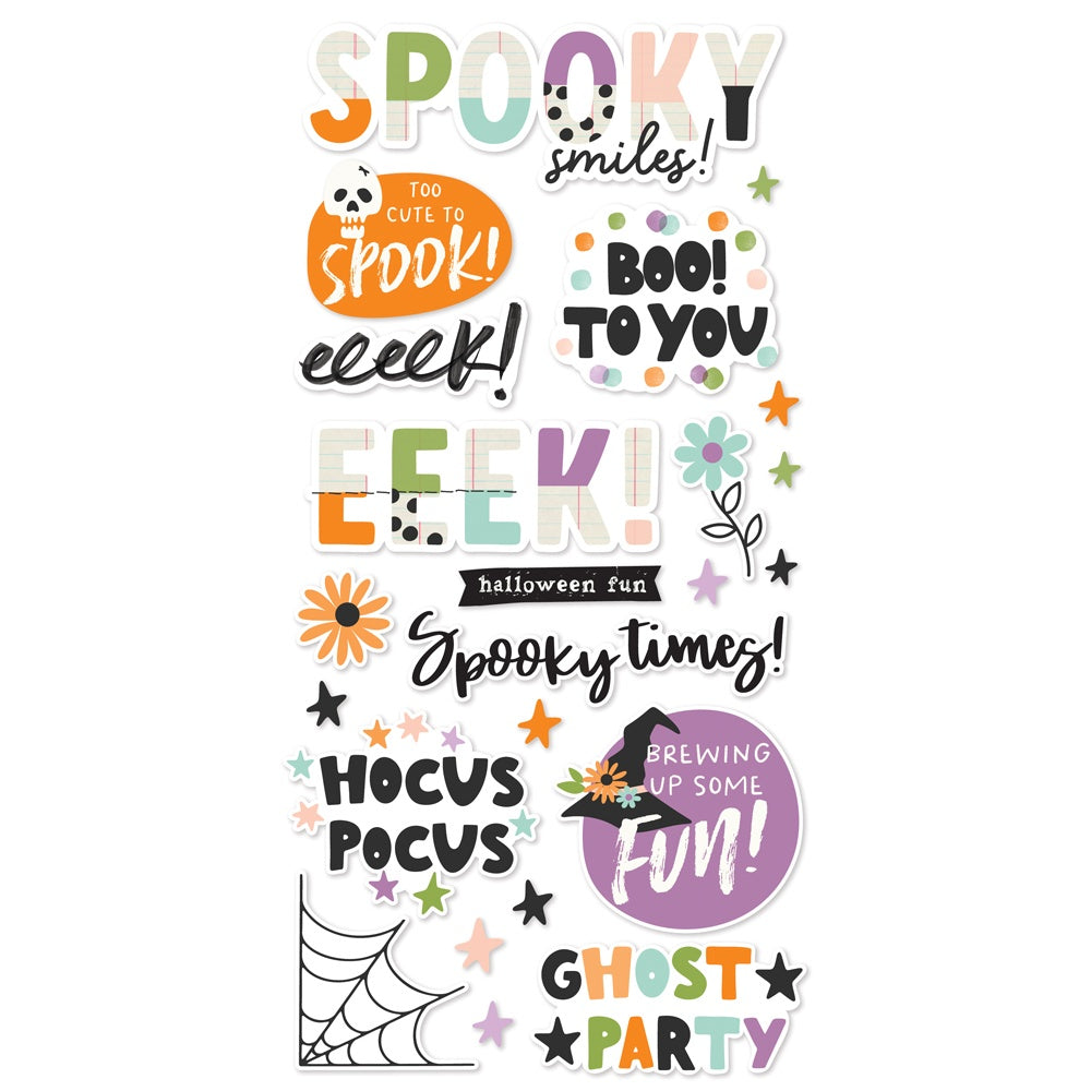 Simple Stories Foam Stickers-Spooky Things