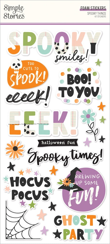 Simple Stories Foam Stickers-Spooky Things