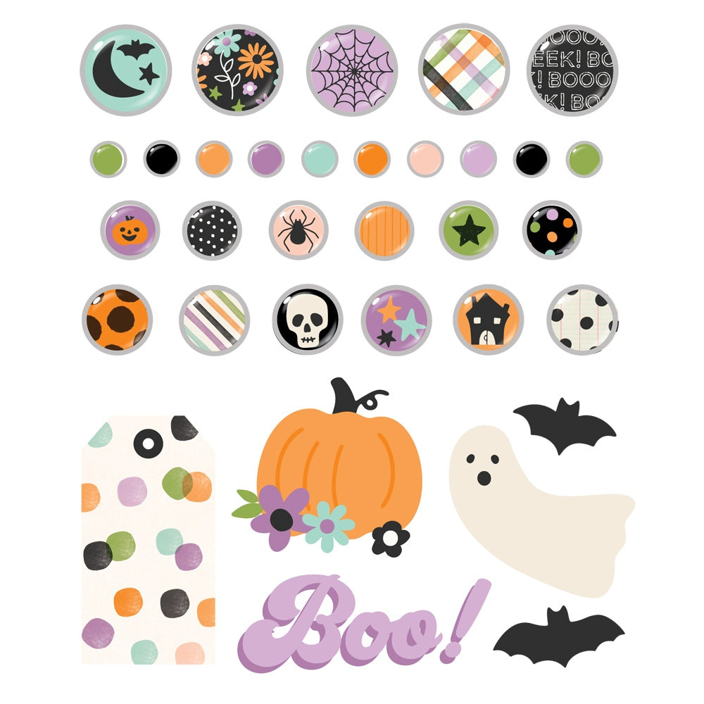 Simple Stories Decorative Brads-Spooky Things