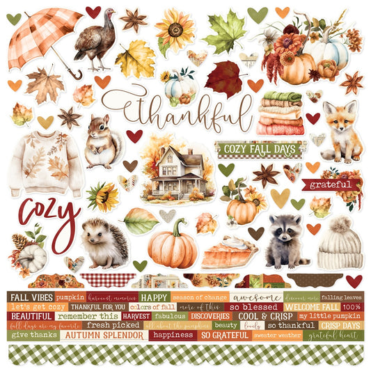 Simple Stories Cardstock Stickers 12"X12"-Simple Vintage Autumn Breeze