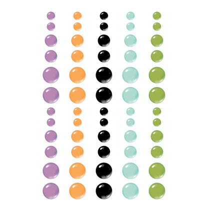 Simple Stories Glossy Enamel Dots 60/Pkg-Spooky Things