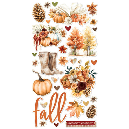 Simple Stories Chipboard Stickers 6"X12"-Simple Vintage Autumn Breeze
