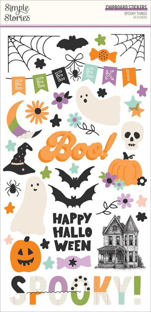 Simple Stories Chipboard Stickers 6"X12"-Spooky Things