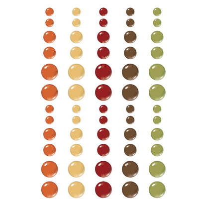 Simple Stories Glossy Enamel Dots 60/Pkg-Simple Vintage Autumn Breeze