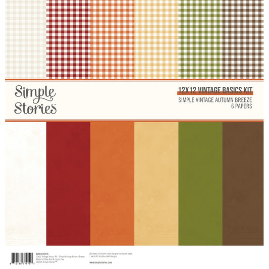 Simple Stories Vintage Basics Kit 12"X12"-Simple Vintage Autumn Breeze