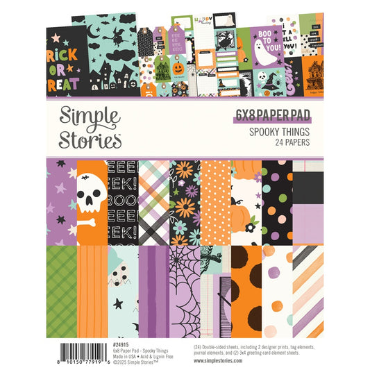 Simple Stories Double-Sided Paper Pad 6"X8" 24/Pkg-Spooky Things