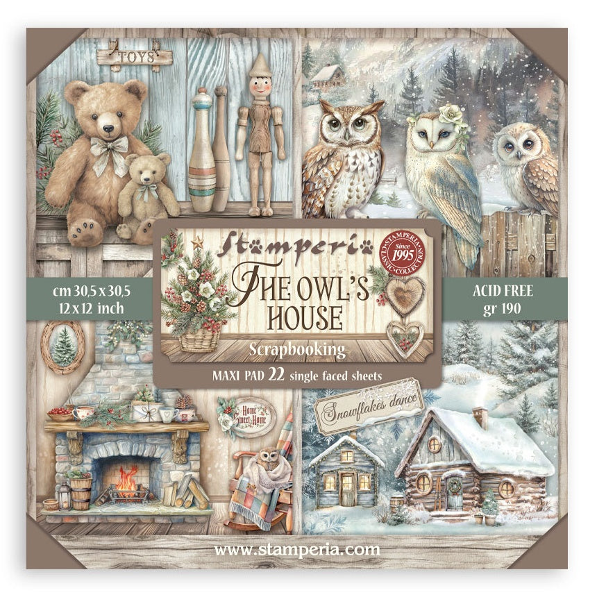 Stamperia Single-Sided Paper Pad 12"x12" 22/Pkg-The Owl's House