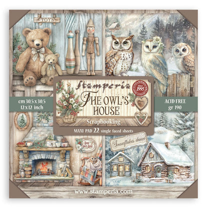Stamperia Single-Sided Paper Pad 12"x12" 22/Pkg-The Owl's House