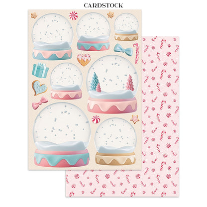 Stamperia Junk Journal Stickers, Cut-outs And Backgrounds-Candy Christmas
