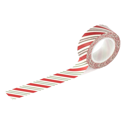 Christmas Express Washi Tape-Candy Cane Diagonal Stripe