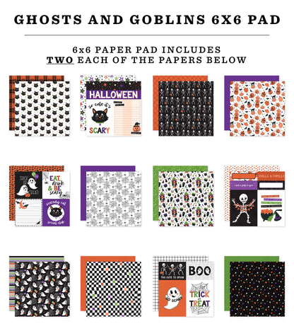 Echo Park Double-Sided Paper Pad 6"X6"-Ghosts And Goblins