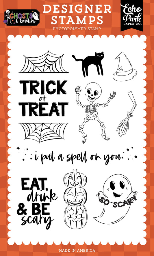 Ghosts And Goblins Stamp Set-Eat Drink And Be Scary