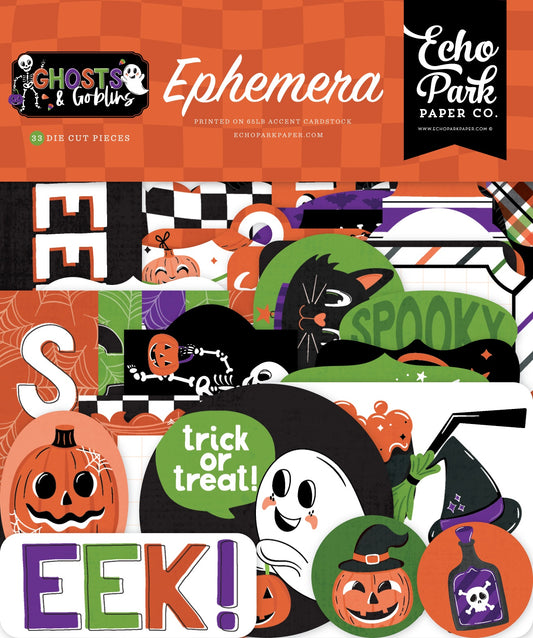 Echo Park Ephemera-Icons, Ghosts And Goblins