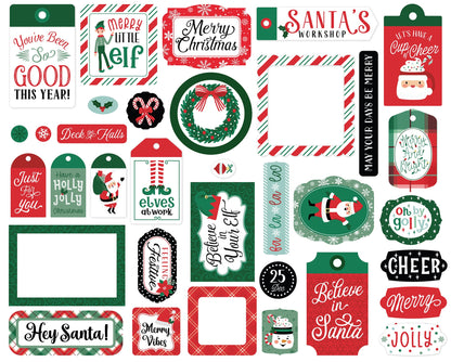 Echo Park Ephemera-Frames & Tags, Christmas Express