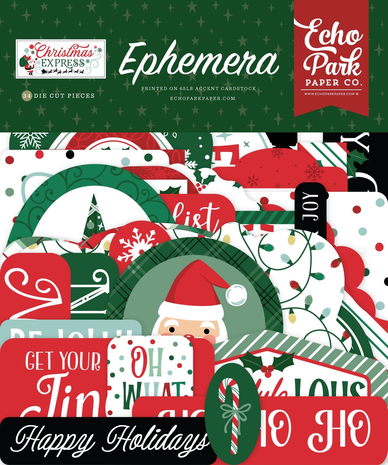 Echo Park Ephemera-Icons, Christmas Express