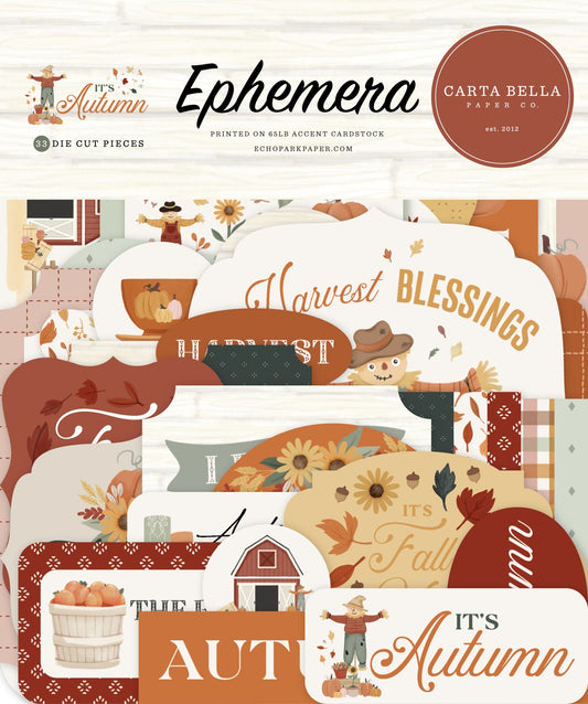 Carta Bella Cardstock Ephemera-Icons, It's Autumn