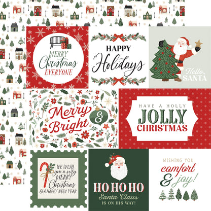 Christmas Village Double-Sided Cardstock 12"X12"-