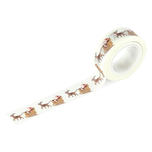 Christmas Village Washi Tape-Santa's Sleigh And Reindeer
