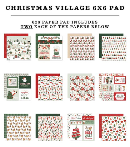 Carta Bella Double-Sided Paper Pad 6"X6"-Christmas Village