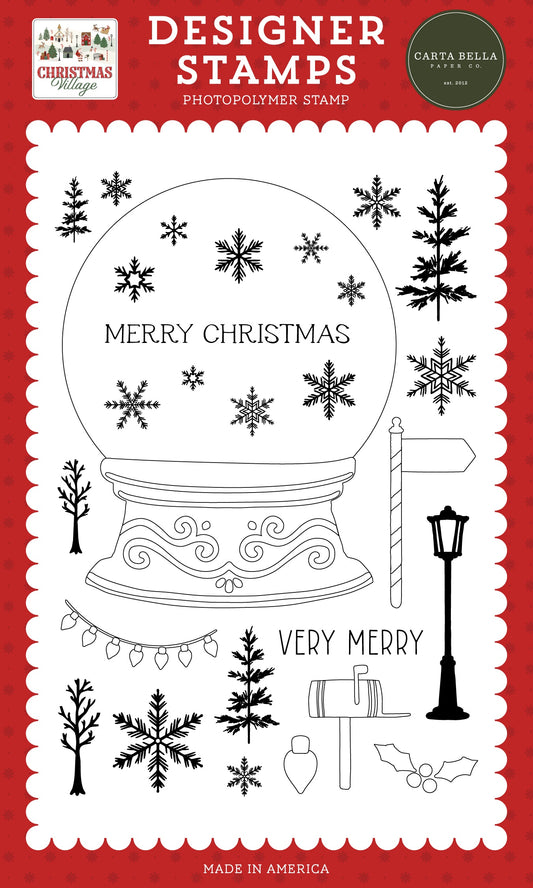 Christmas Village Stamp Set-Build A Snowglobe
