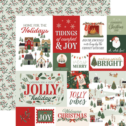 Christmas Village Double-Sided Cardstock 12"X12"-