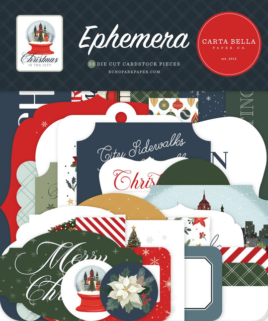Carta Bella Cardstock Ephemera-Icons, Christmas In The City