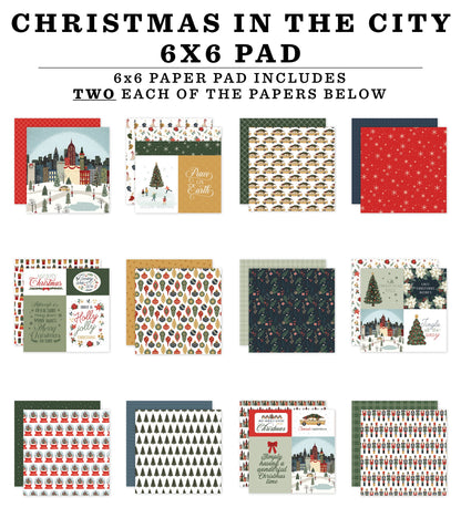 Carta Bella Double-Sided Paper Pad 6"X6"-Christmas In The City