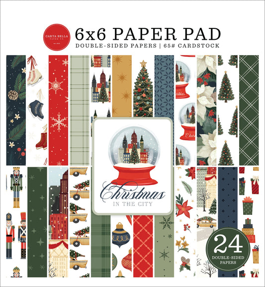 Carta Bella Double-Sided Paper Pad 6"X6"-Christmas In The City