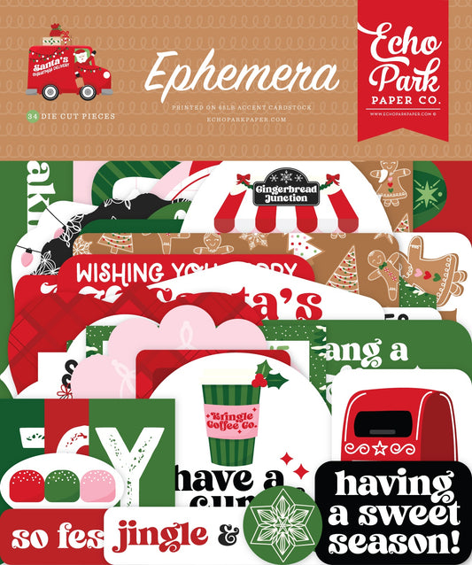 Echo Park Ephemera-Icons, Santa's Christmas Delivery