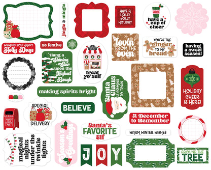 Echo Park Ephemera-Icons, Santa's Christmas Delivery